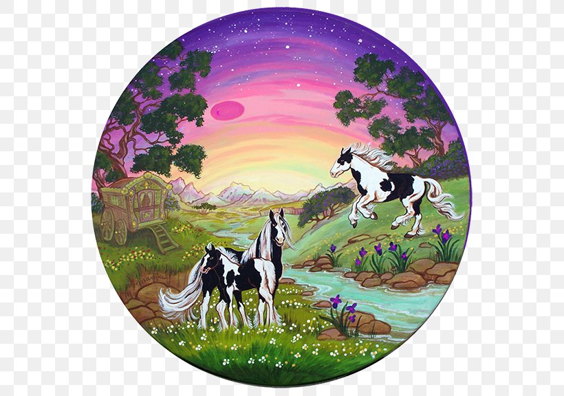 Horse Psychedelic Art Painting Psychedelia, PNG, 576x576px, Horse, Art, Fantastic Art, Fantasy, Grass Download Free