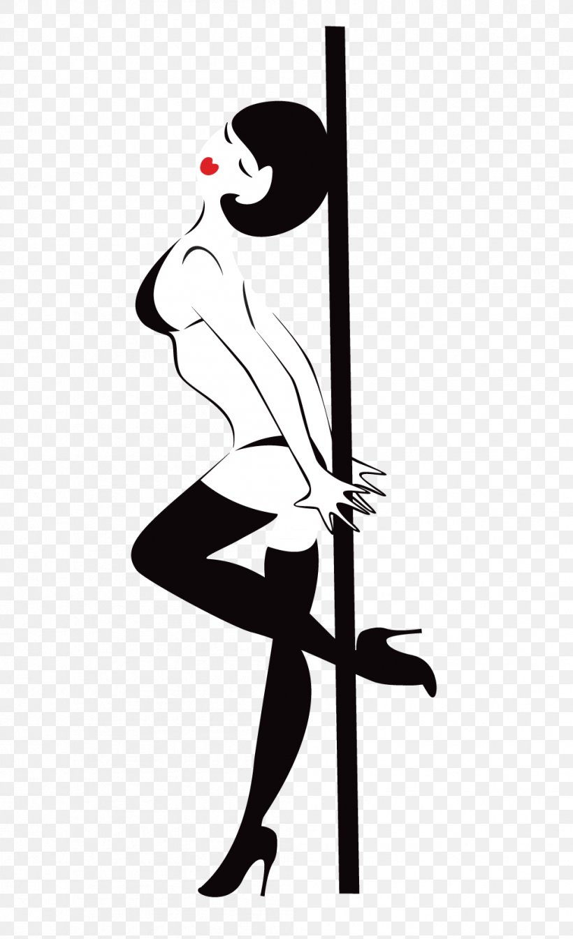 Pole Dance Silhouette Cartoon, PNG, 1002x1644px, Dance, Art, Belly Dance, Black And White, Breakdancing Download Free