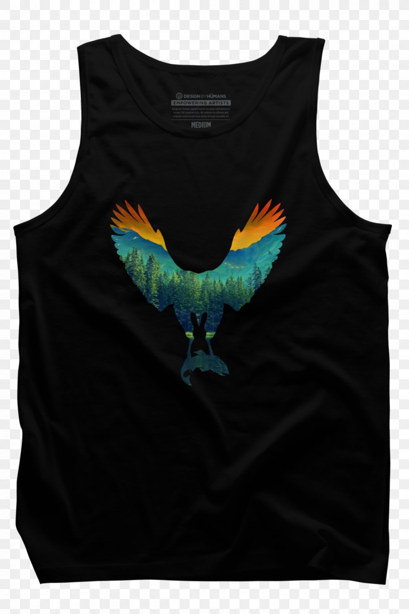 T-shirt Sleeveless Shirt Gilets Fish In The Sunset, PNG, 1200x1800px, Tshirt, Feather, Gift, Gilets, Hawk Download Free
