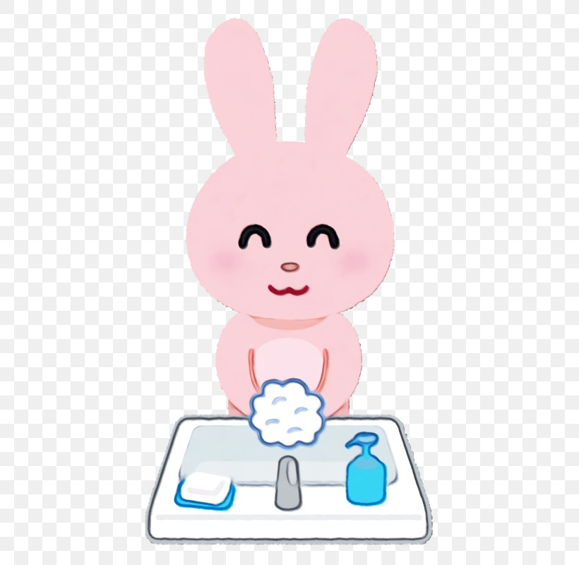 Easter Bunny, PNG, 482x800px, Washing Hands, Cartoon, Easter Bunny, Nose, Paint Download Free