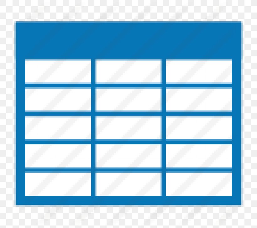 Table Database Microsoft Excel Spreadsheet, PNG, 728x728px, Table, Area, Blue, Brand, Column Download Free