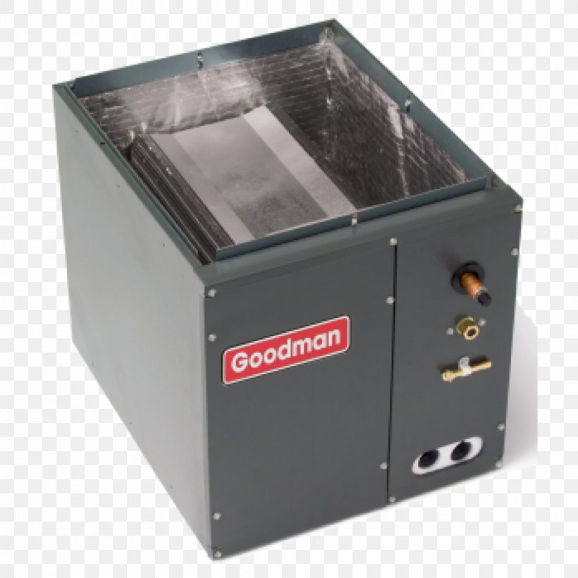 Evaporator Goodman Manufacturing Air Conditioning Coil Heat Pump, PNG, 1200x1200px, Evaporator, Air Conditioning, Air Handler, Central Heating, Coil Download Free
