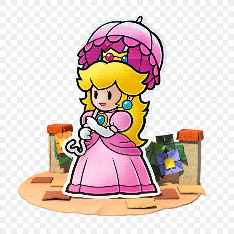 Princess Peach Paper Mario: Color Splash Toad, PNG, 1000x1000px, Princess Peach, Area, Art, Artwork, Bowser Download Free