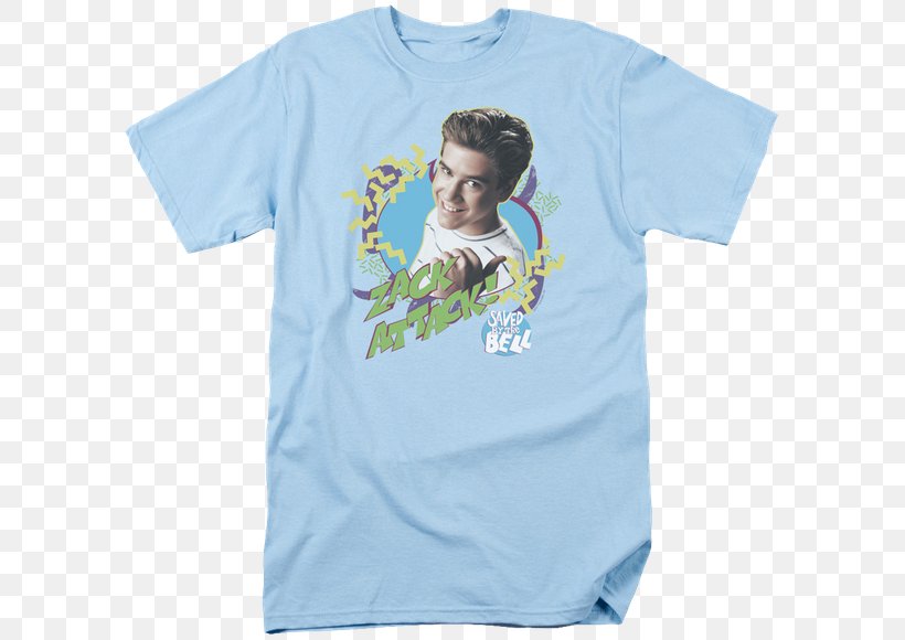 Zachary 'Zack' Morris T-shirt Kelly Kapowski Clothing, PNG, 600x580px, Tshirt, Active Shirt, Blue, Bluza, Clothing Download Free