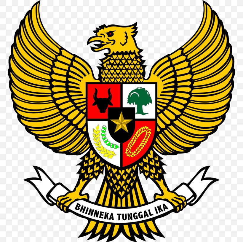 National Emblem Of Indonesia Garuda Pancasila, PNG, 768x816px, Indonesia, Art, Artwork, Beak, Black And White Download Free