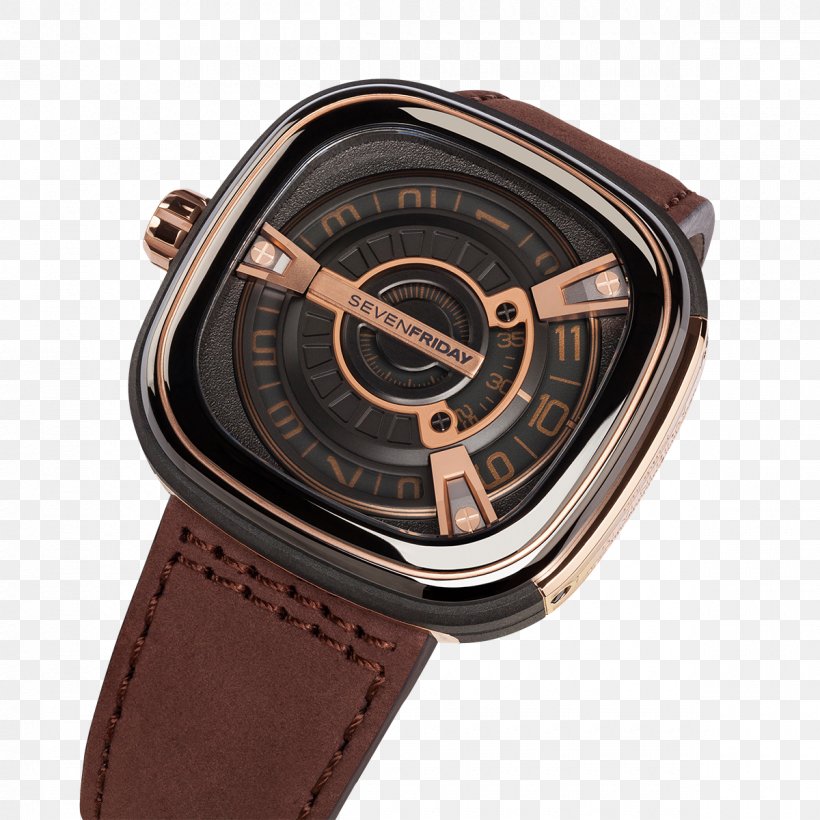 Sevenfriday M2/02 Watch Clock, PNG, 1200x1200px, Sevenfriday, Automatic Watch, Baselworld, Brand, Brown Download Free