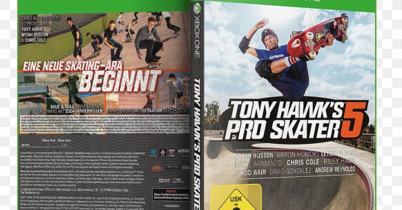 Tony Hawk's Pro Skater 5 Tony Hawk's Pro Skater HD Xbox 360 Tony Hawk's Pro Skater 4, PNG, 1000x525px, Xbox 360, Activision, Activision Blizzard, Advertising, Pc Game Download Free