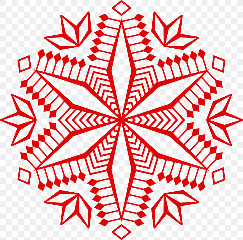 Red Line Art Symmetry Line Pattern, PNG, 3000x2964px, Snowflake, Christmas, Line, Line Art, Paint Download Free