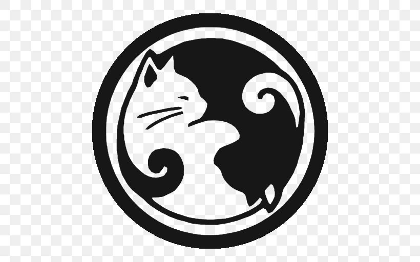 Coasters Cat Love Image Yin And Yang, PNG, 512x512px, Coasters, Annoyance, Art, Black, Black And White Download Free