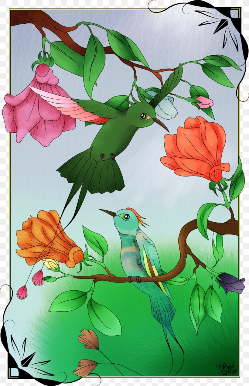 Bird Vertebrate Petal Art, PNG, 1280x1984px, Bird, Animal, Art, Beak, Branch Download Free