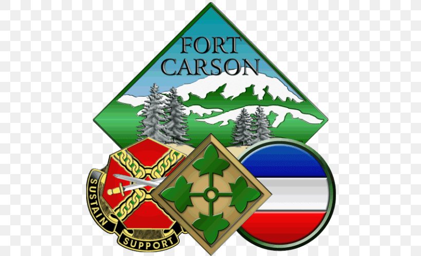 Fort Carson Colorado Springs Air Force Academy 4th Infantry Division Military, PNG, 500x500px, 4th Infantry Division, Fort Carson, Air Force Academy, Area, Christmas Ornament Download Free