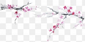 Plum Flower - Japanese Cuisine Cherry Blossom Flag Of Japan PNG
