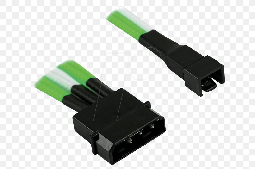 Molex Connector Serial ATA Adapter Electrical Connector Nanoxia 4-Pin Molex To 2 X 3-Pin Adaptor, PNG, 647x545px, Molex Connector, Adapter, Cable, Electrical Cable, Electrical Connector Download Free