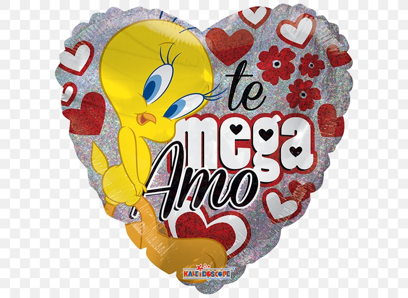 Tweety Looney Tunes Love Character, PNG, 600x600px, Tweety, Balloon, Character, Childhood, Globograf Download Free