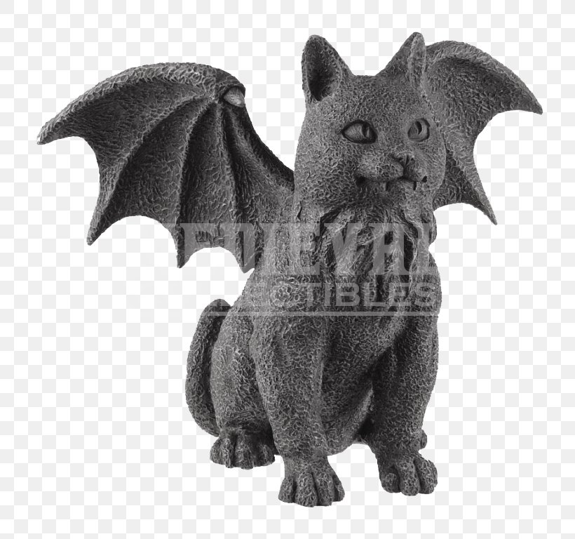 Winged Cat Gargoyle Statue Figurine Myth Fantasy Winged Cat Gargoyle Statue Figurine Myth Fantasy Winged Cat Gargoyle Statue Figurine Myth Fantasy, PNG, 768x768px, Cat, Black And White, Cat Like Mammal, Figurine, Garden Sculpture Download Free