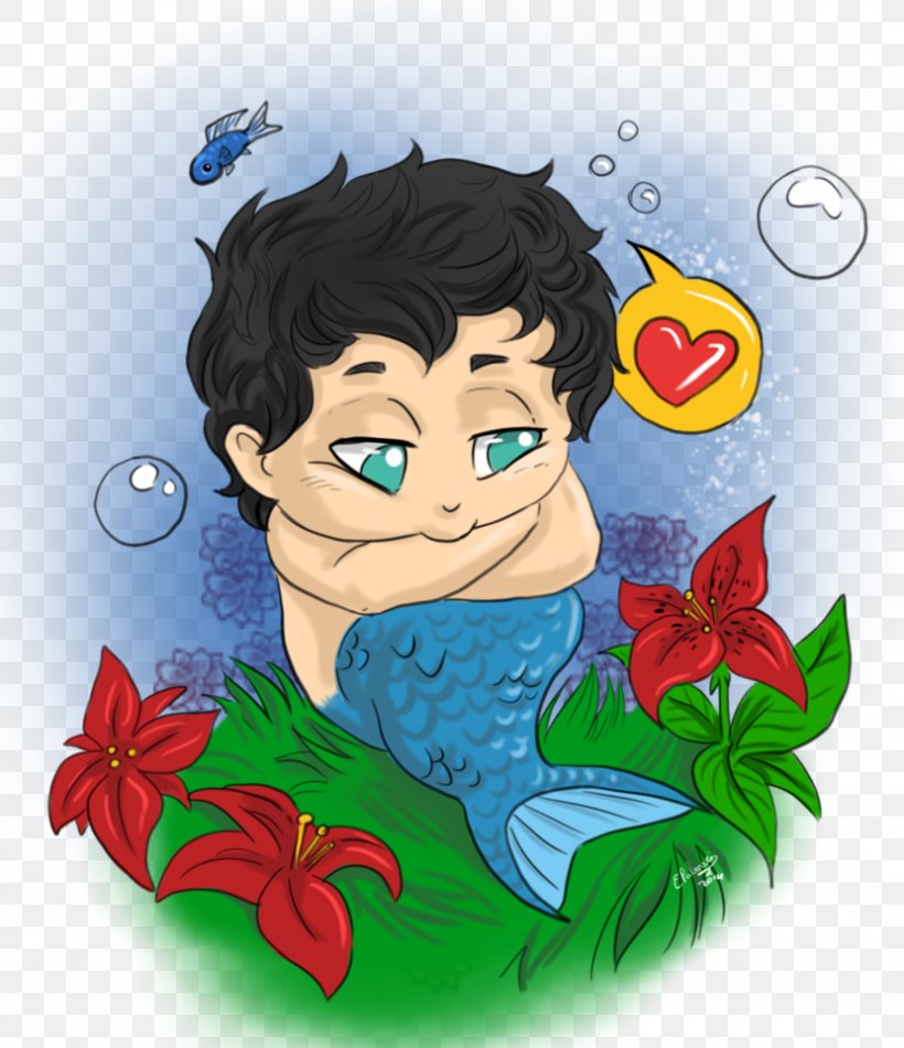 boy mermaid cartoon