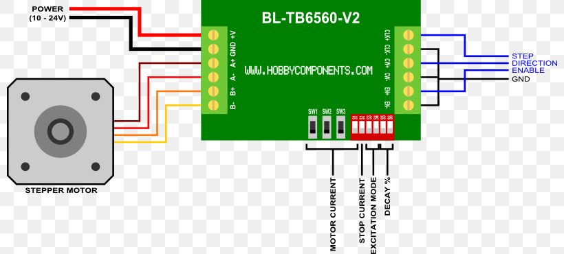 Stepper Motor Wiring Diagram Device Driver Arduino, PNG, 800x370px, Stepper Motor, Arduino, Area, Circuit Component, Circuit Diagram Download Free
