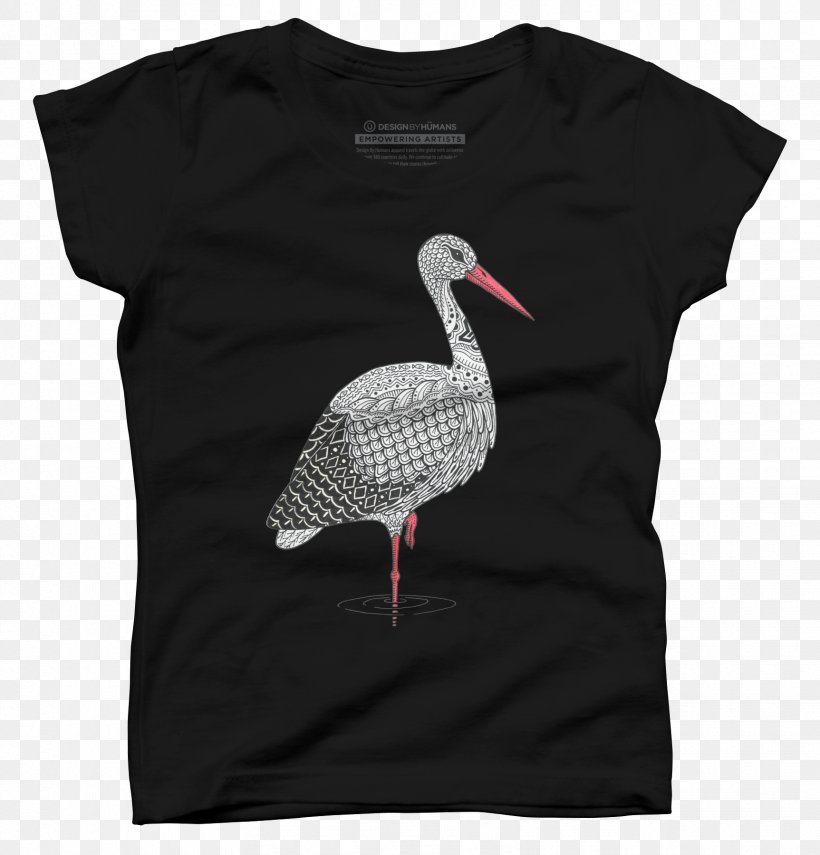T-shirt Bird Stork Beak Animal, PNG, 1725x1800px, Tshirt, Animal, Beak, Bird, Black Download Free