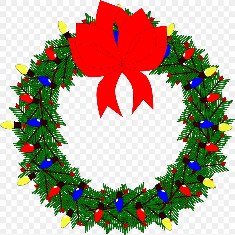 Christmas Wreath Garland Clip Art, PNG, 2380x2388px