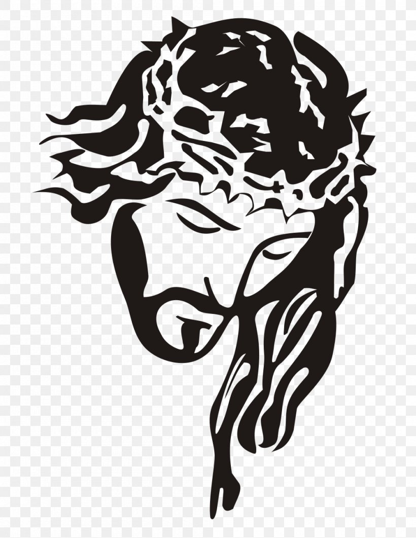 Holy Face Of Jesus Clip Art, PNG, 1000x1294px, Holy Face Of Jesus, Art, Big Cats, Black And White, Carnivoran Download Free