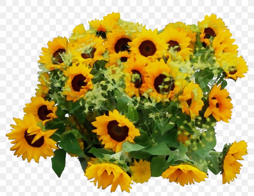 Sunflower, PNG, 932x720px, Watercolor, Bouquet, Cut Flowers, Flower, Flowering Plant Download Free