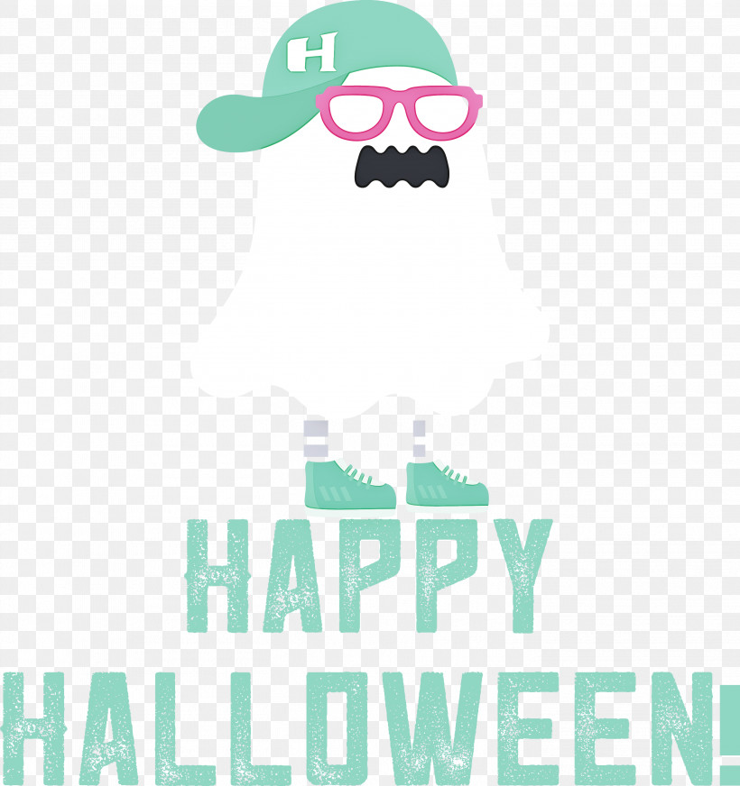 Happy Halloween, PNG, 2819x3000px, Happy Halloween, Logo, Meter, Teal Download Free