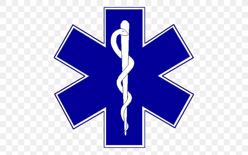 Star Of Life Emergency Medical Services Paramedic Emergency Medical Technician Ambulance, PNG, 512x512px, Star Of Life, Ambulance, Area, Certified First Responder, Emergency Download Free
