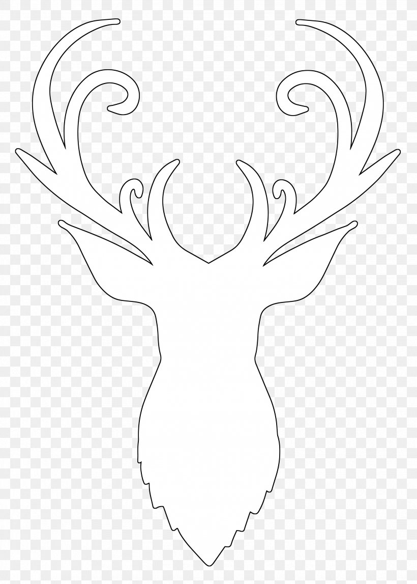 Antler Mammal Reindeer Clip Art, PNG, 2466x3450px, Watercolor, Cartoon, Flower, Frame, Heart Download Free