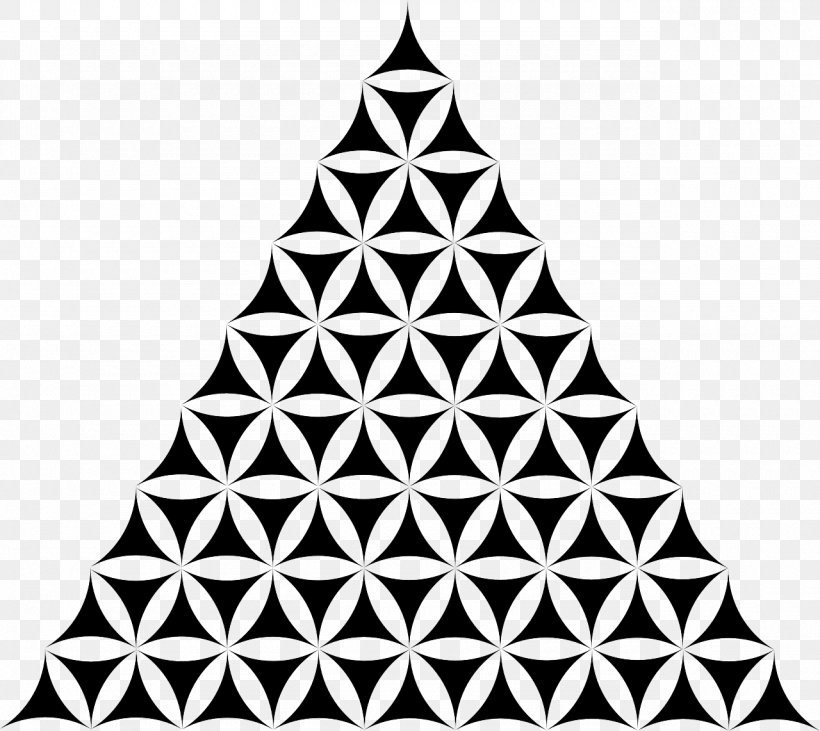 Sacred Geometry Triangle Overlapping Circles Grid, PNG, 1280x1142px, Sacred Geometry, Black And White, Crop Circle, Geometric Shape, Geometry Download Free