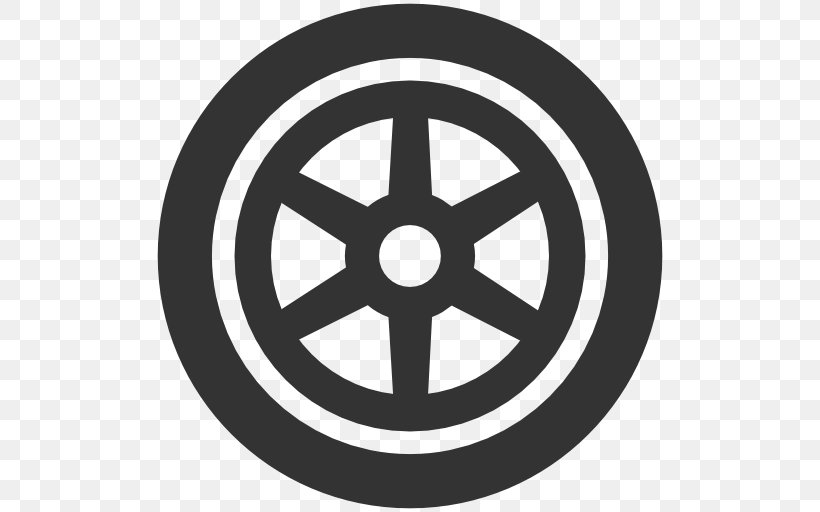 Car Wheel Tire Icon Design, PNG, 512x512px, Car, Bicycle, Bicycle Tires, Bicycle Wheels, Black And White Download Free
