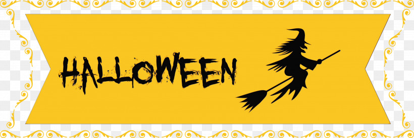 Logo Yellow Line Meter Happiness, PNG, 3000x1006px, Happy Halloween Banner, Geometry, Happiness, Line, Logo Download Free