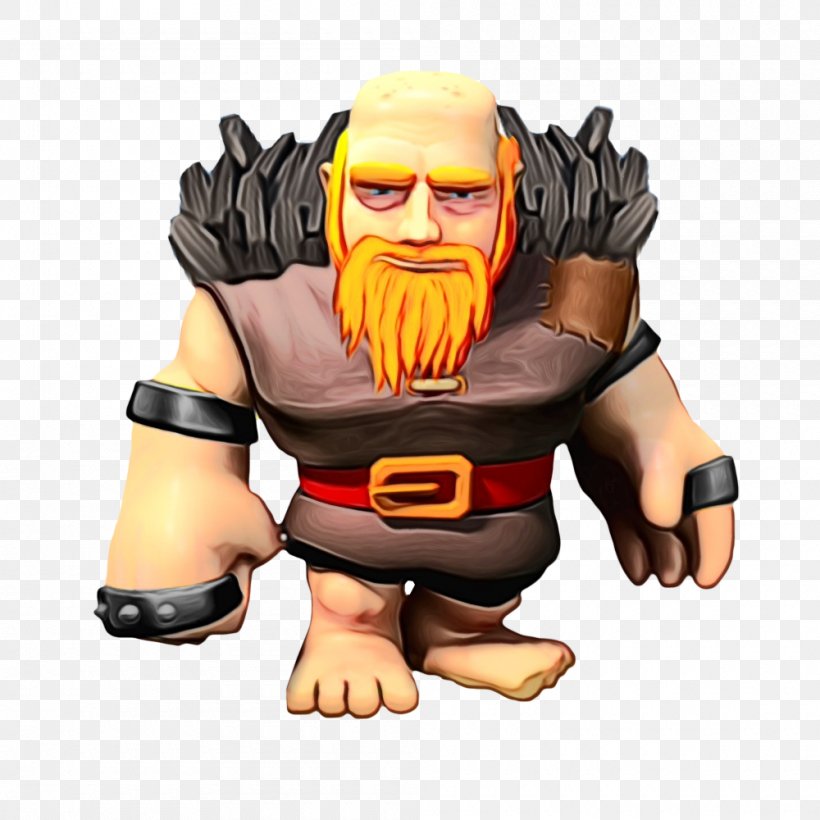 Clash Royale, PNG, 1000x1000px, Watercolor, Action Figure, Animation, Arm, Barbarian Download Free