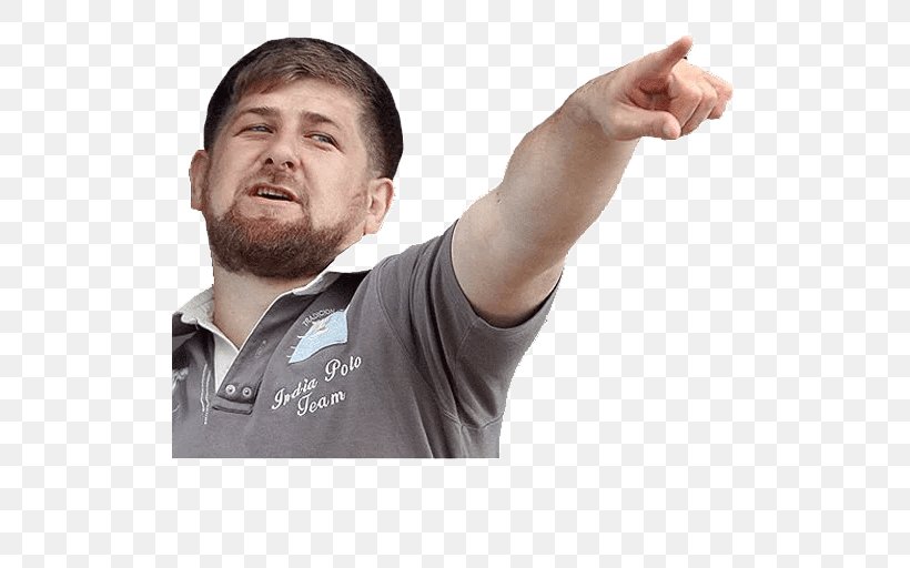 Ramzan Kadyrov Chechnya Telegram Sticker, PNG, 512x512px, Ramzan Kadyrov, Arm, Chechnya, Chin, Finger Download Free