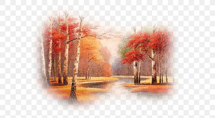 Watercolor Painting Landscape Autumn, PNG, 600x450px, Painting, Acrylic Paint, Autumn, Branch, Landscape Download Free