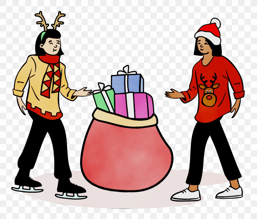 Christmas Day, PNG, 2500x2132px, Christmas Gifts, Behavior, Cartoon, Christmas Day, Human Download Free