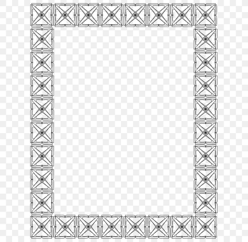 Picture Frame Mirror Clip Art, PNG, 641x800px, Picture Frame, Area, Black And White, Mirror, Monochrome Download Free