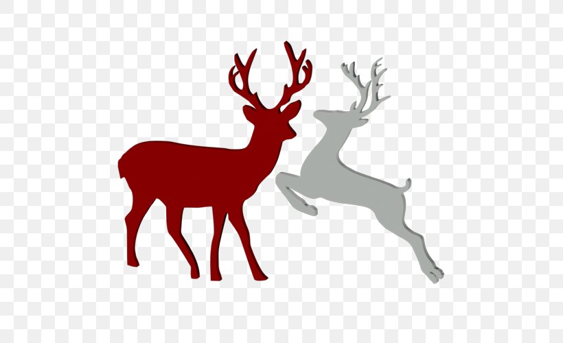 Reindeer Christmas Moose, PNG, 500x500px, Deer, Antler, Cardmaking, Christmas, Christmas Card Download Free
