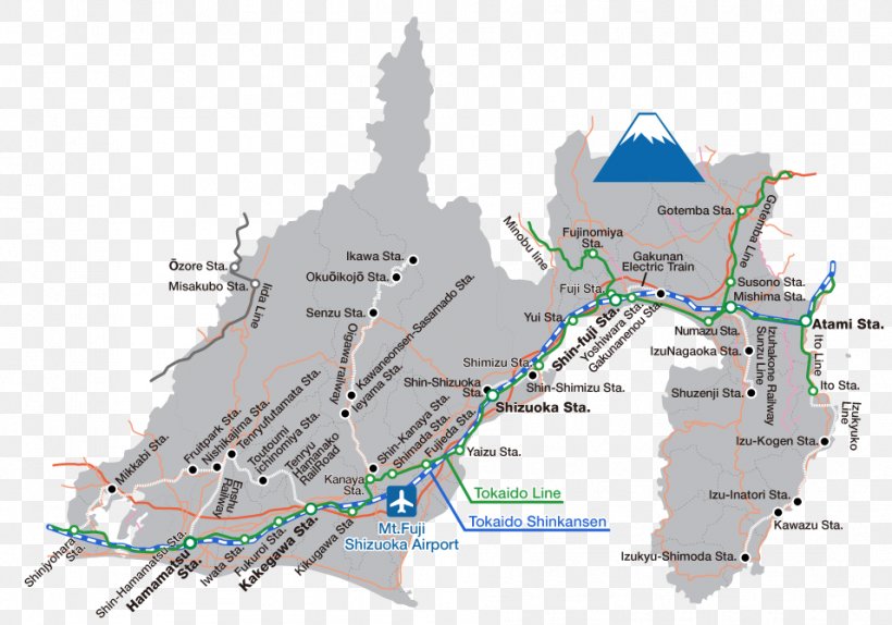 Shizuoka Mount Fuji Yamanashi Prefecture Map Japan Rail Pass, PNG, 956x670px, Shizuoka, Area, Google Maps, Japan, Japan Rail Pass Download Free