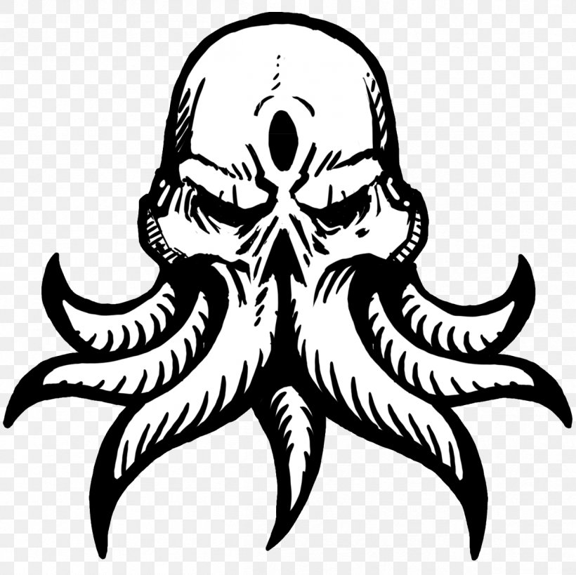 The Call Of Cthulhu T-shirt Decal Sticker Logo, PNG, 1206x1205px, Call Of Cthulhu, Arkham, Artwork, Black And White, Clothing Download Free