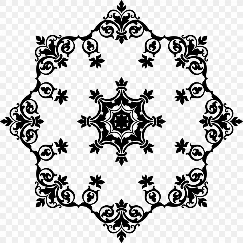 Picture Frames Damask Ornament Clip Art, PNG, 2240x2240px, Picture Frames, Area, Black, Black And White, Craft Download Free
